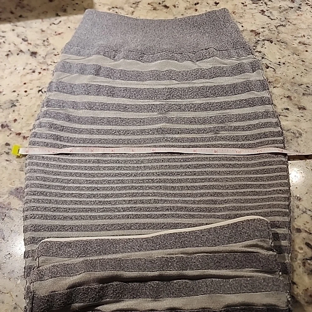 Alexander Wang Bodycon Skirt Engineered Stripe Grey XS - Picture 8 of 9